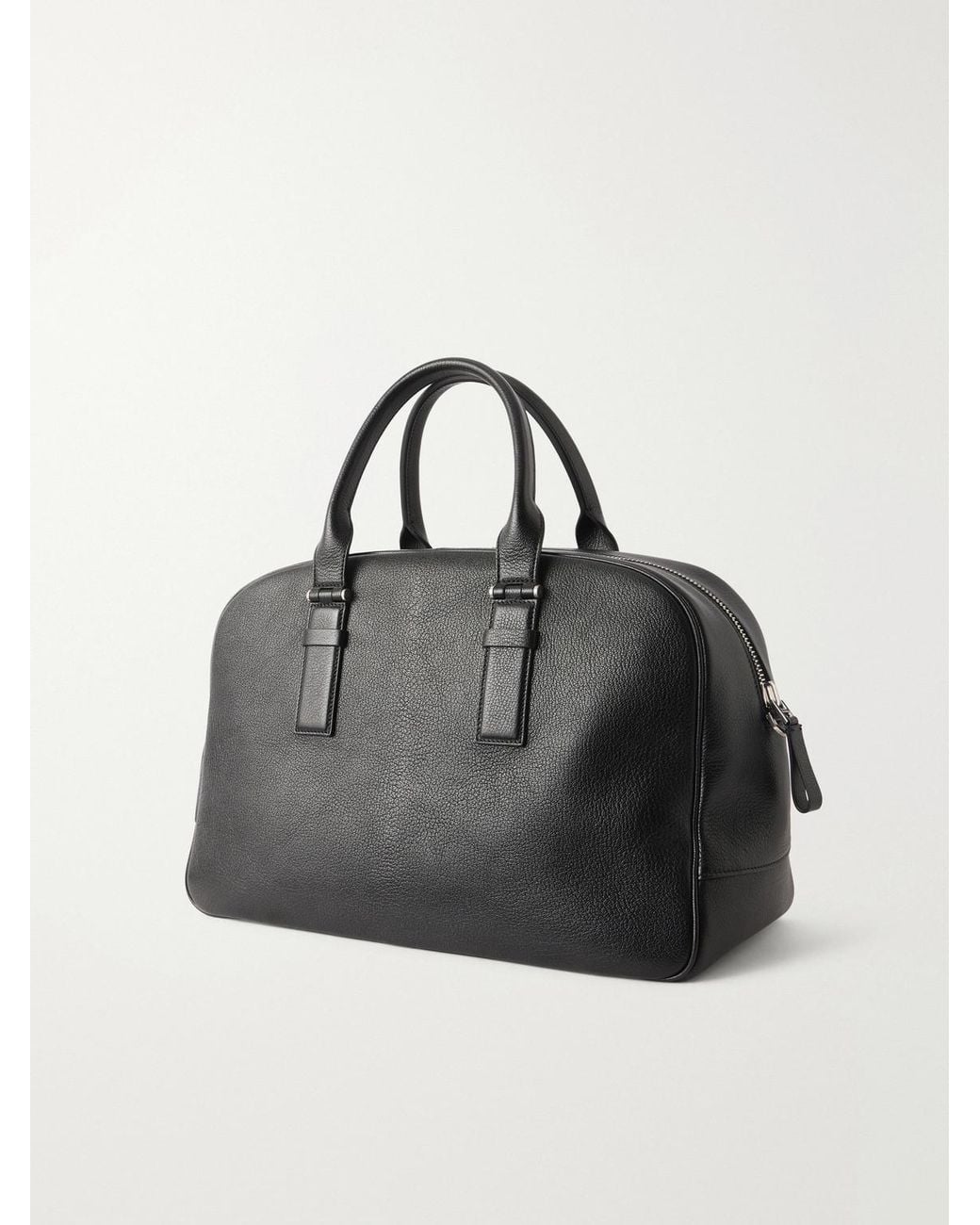 Tom Ford Black Victor Full-grain Leather Weekend Bag for men