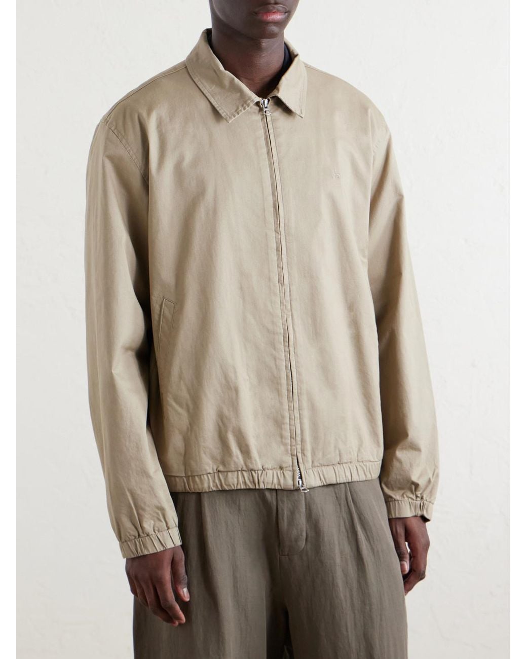 Rag & Bone Natural Harrington Cotton-Blend Jacket for men