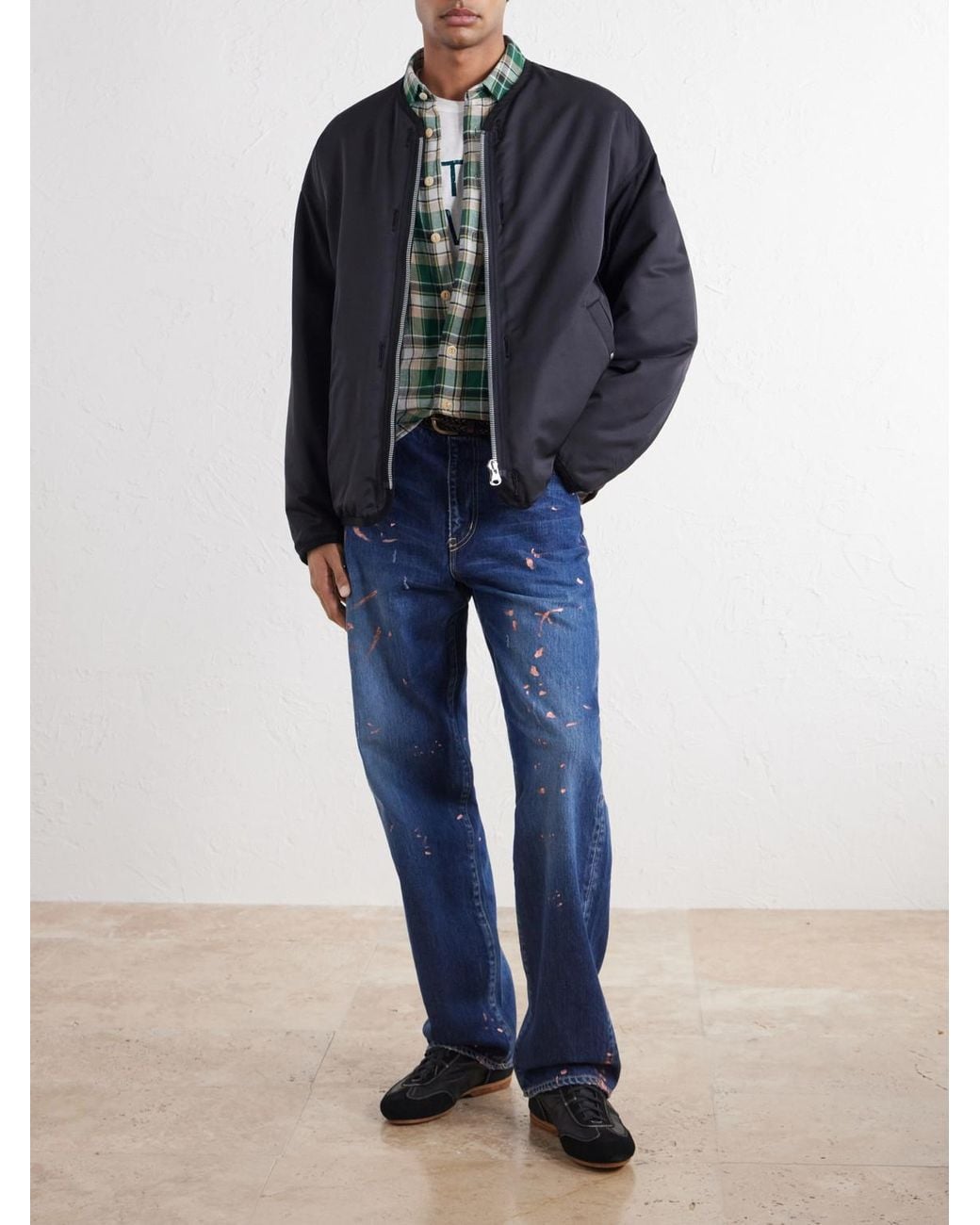 Visvim Blue Wool And Silk-Blend Twill Down Liner Jacket for men
