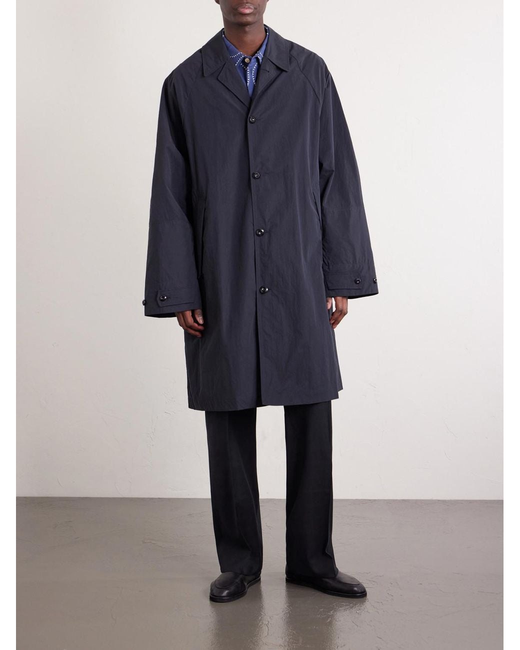 A Kind Of Guise Blue Serrara Mac Recycled Taffeta Coat for men
