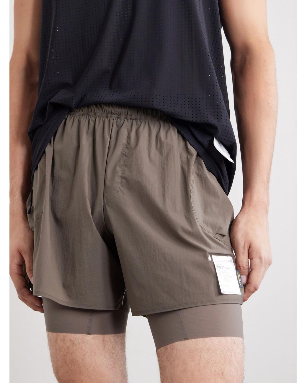 Satisfy Gray Rippy&Trade; Layered 5&Quot; Cordura&Reg; And Justice&Trade; Running Shorts for men