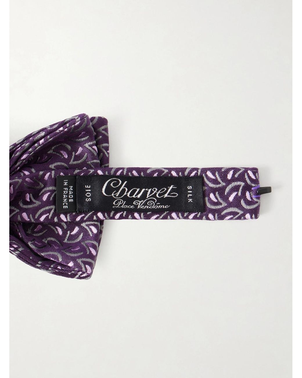 Charvet Purple Silk-Jacquard Bow-Tie for men