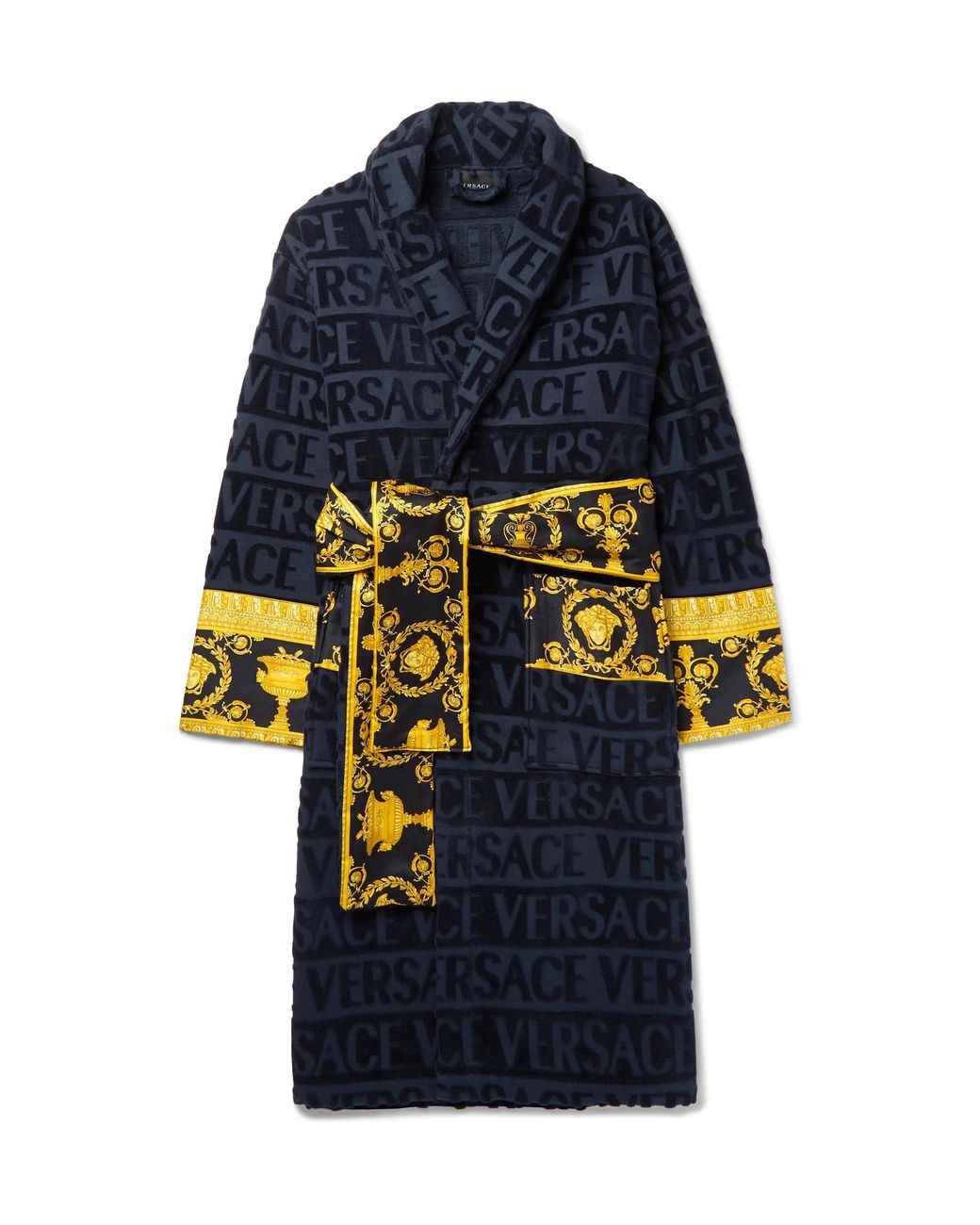 Logo Jacquard Cotton Bathrobe 