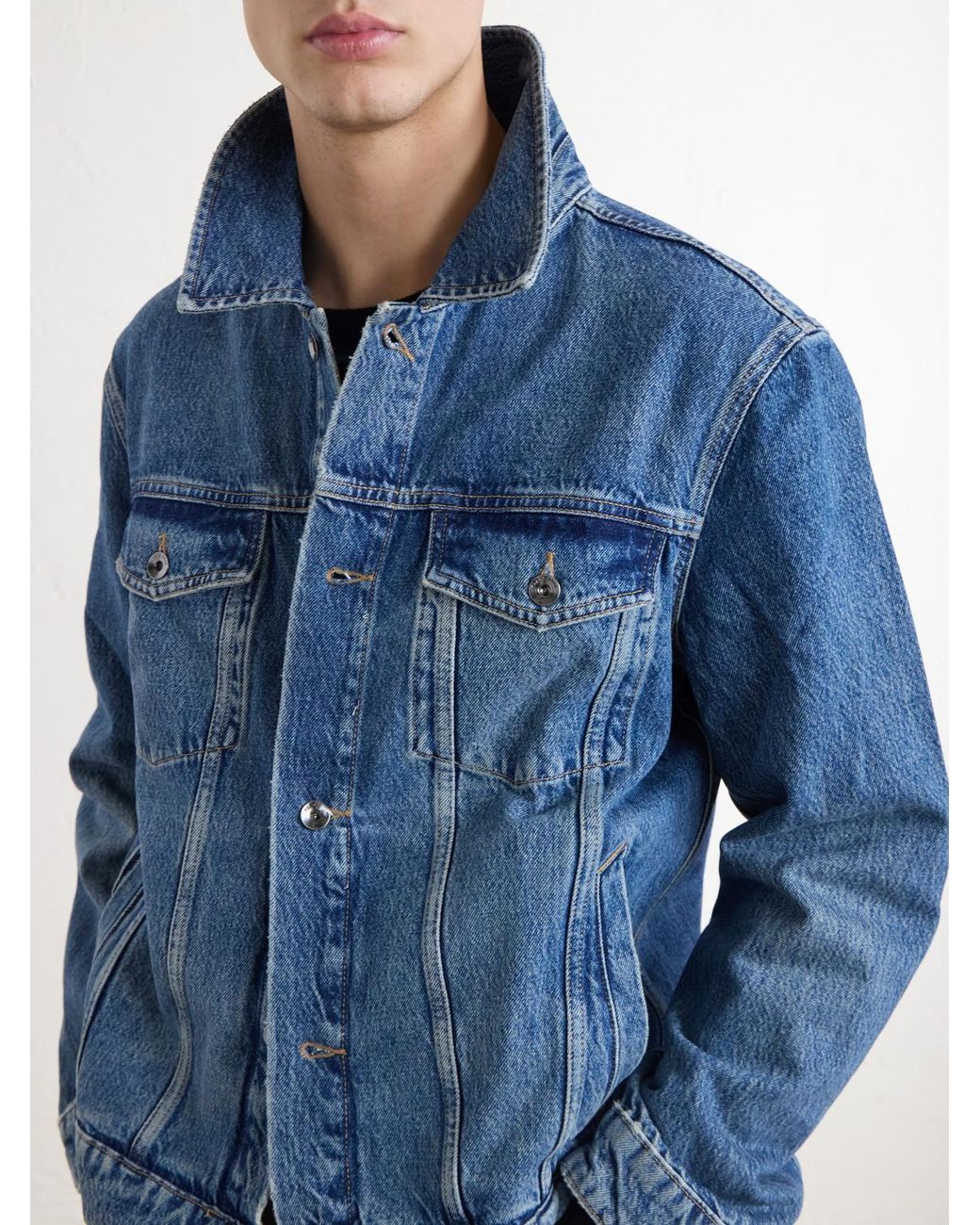 Rag & Bone Blue Denim Trucker Jacket for men