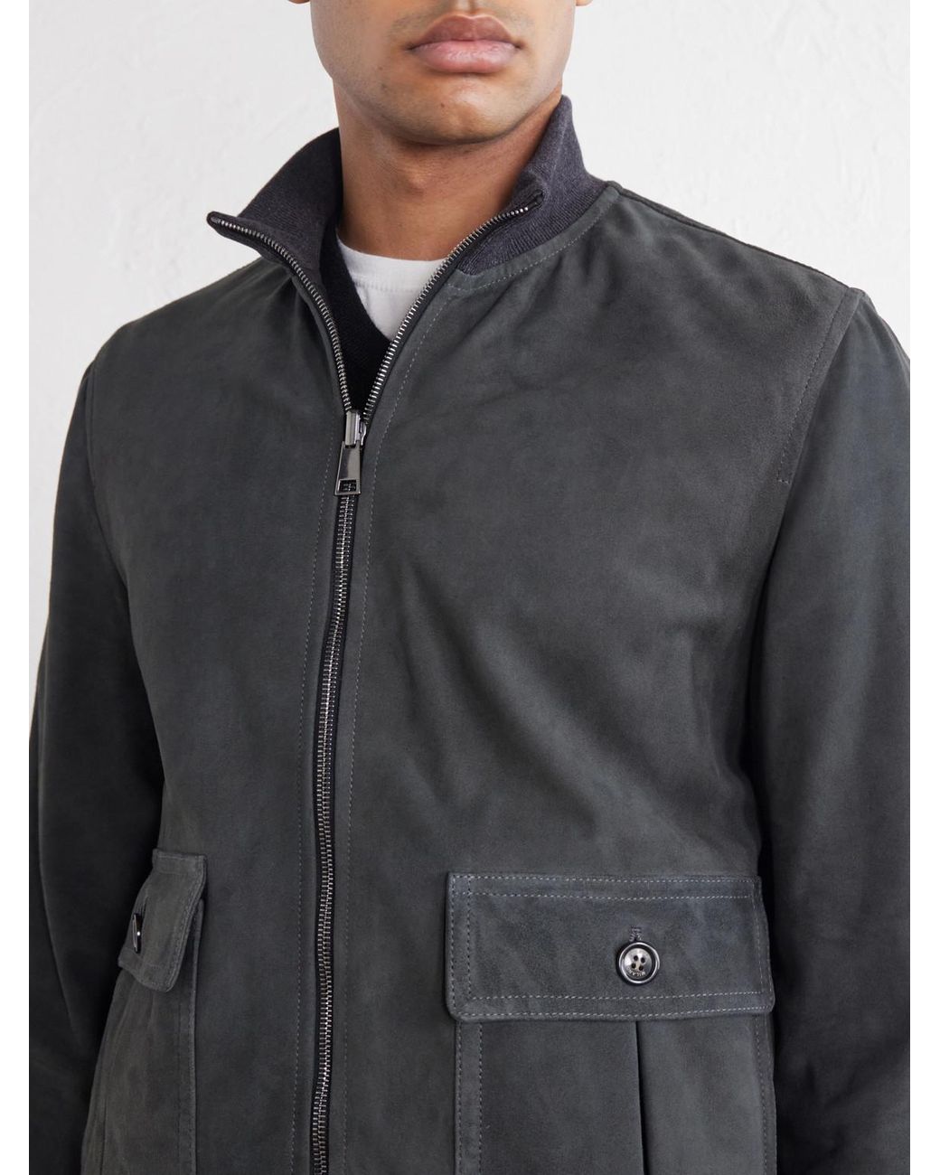 Valstar Black Reversible Suede Jacket for men