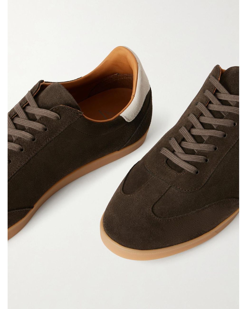 Mr P. Brown Suede Sneakers for men