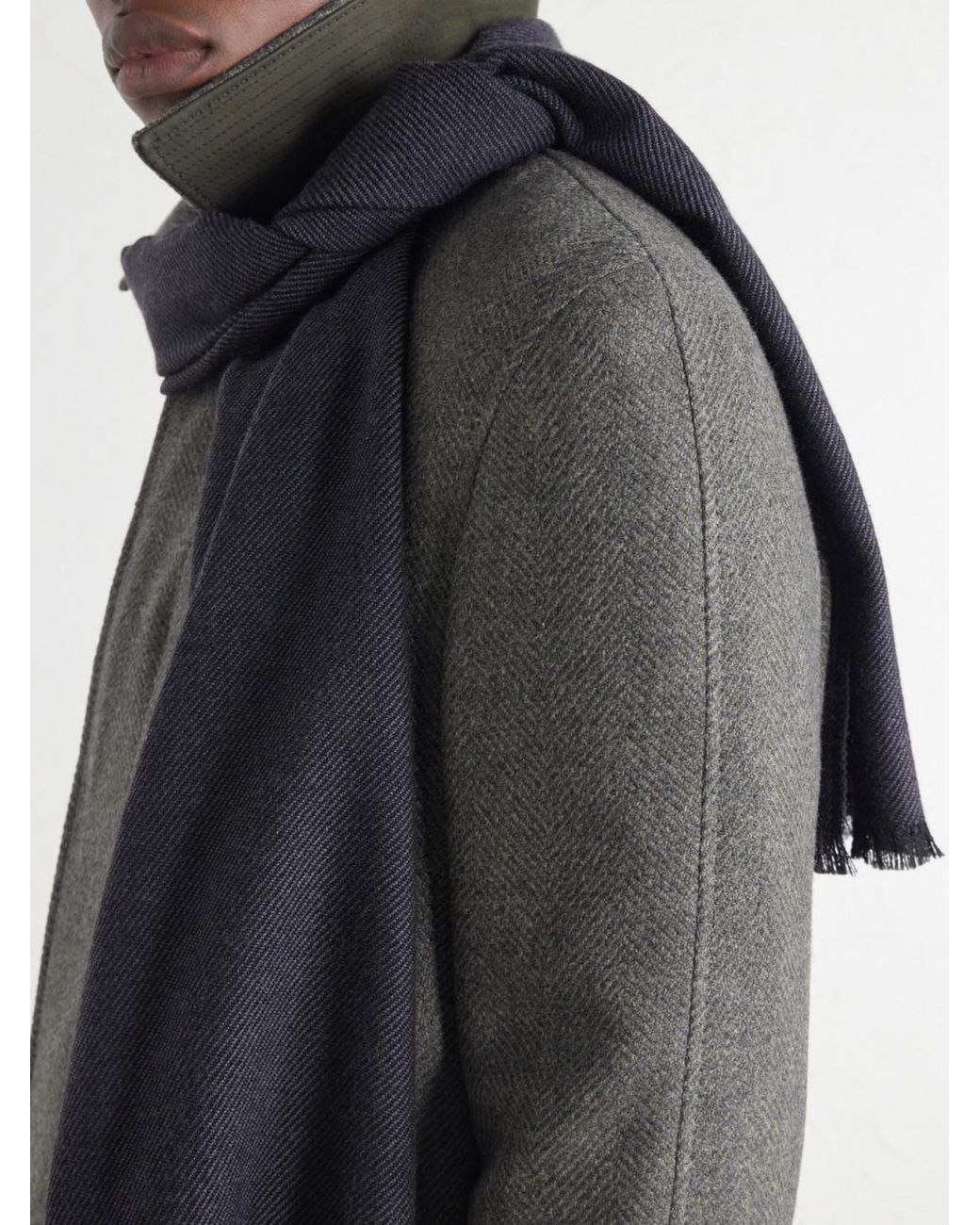Zegna Black Wool Scarf for men