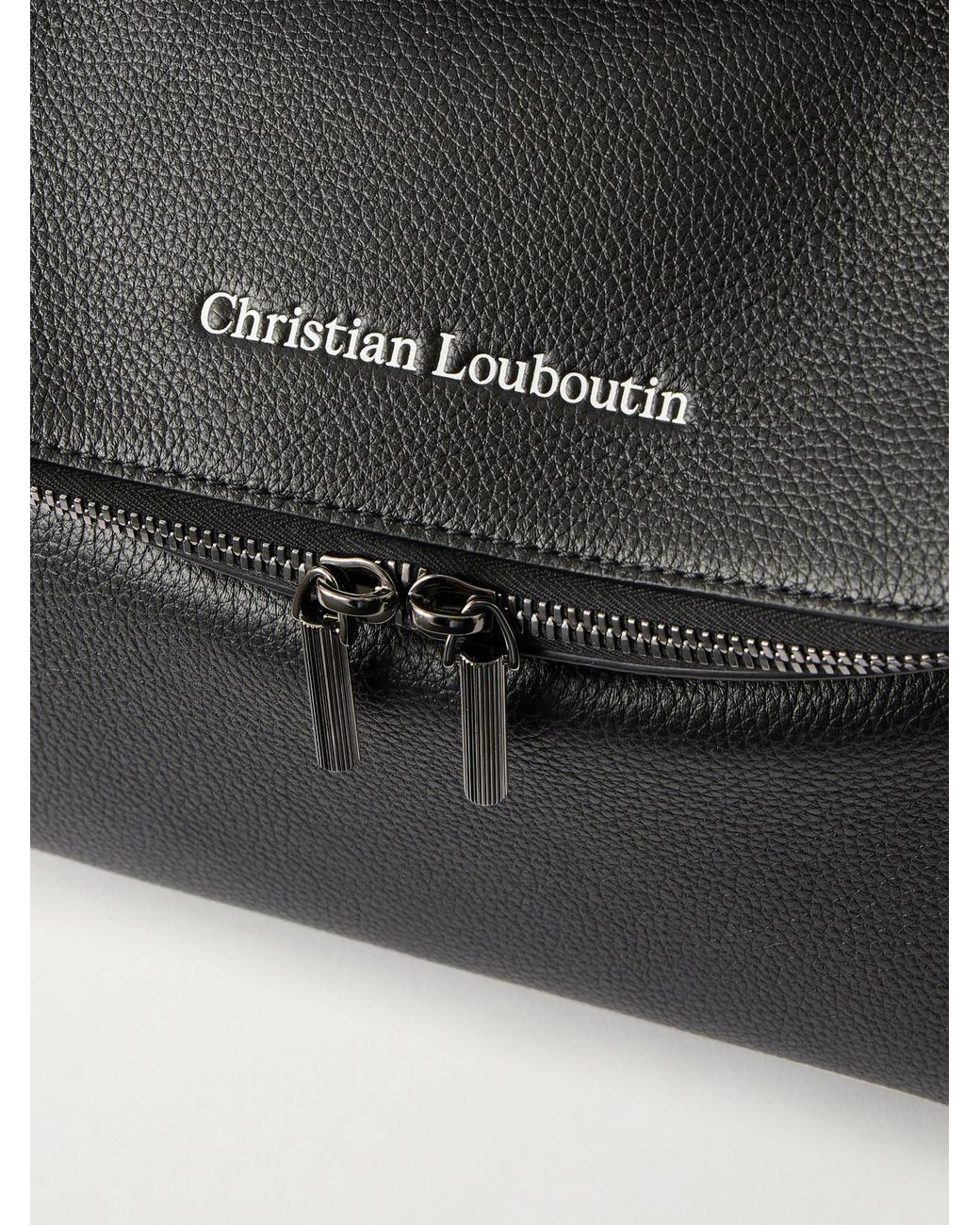 Christian Louboutin Black Stoic Logo-embossed Leather Backpack for men