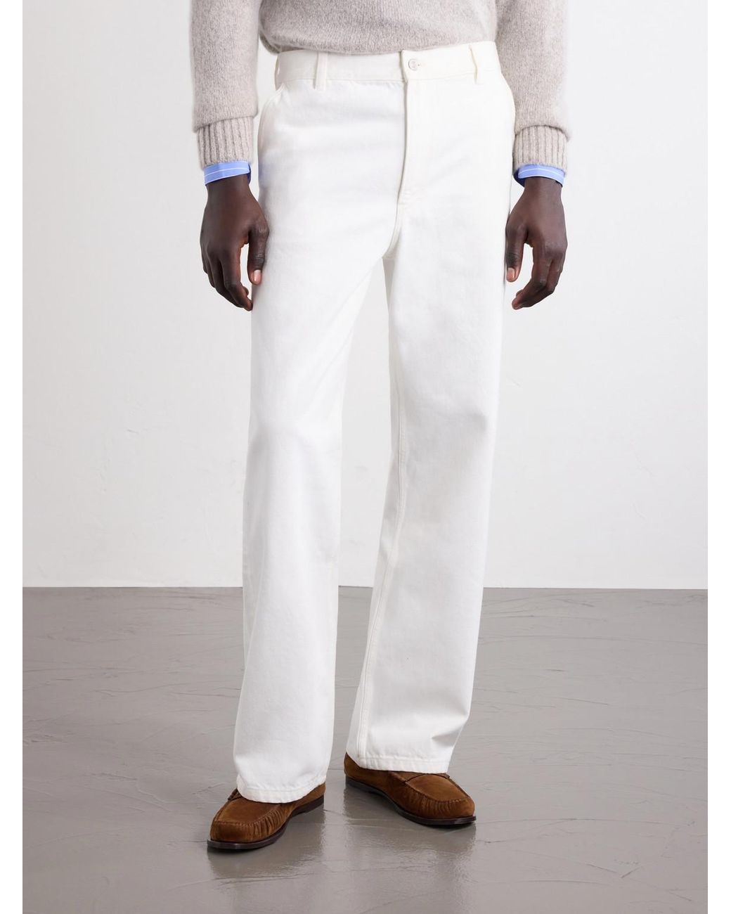 Jeanerica White Genua Straight-Leg Cotton-Blend Jeans for men