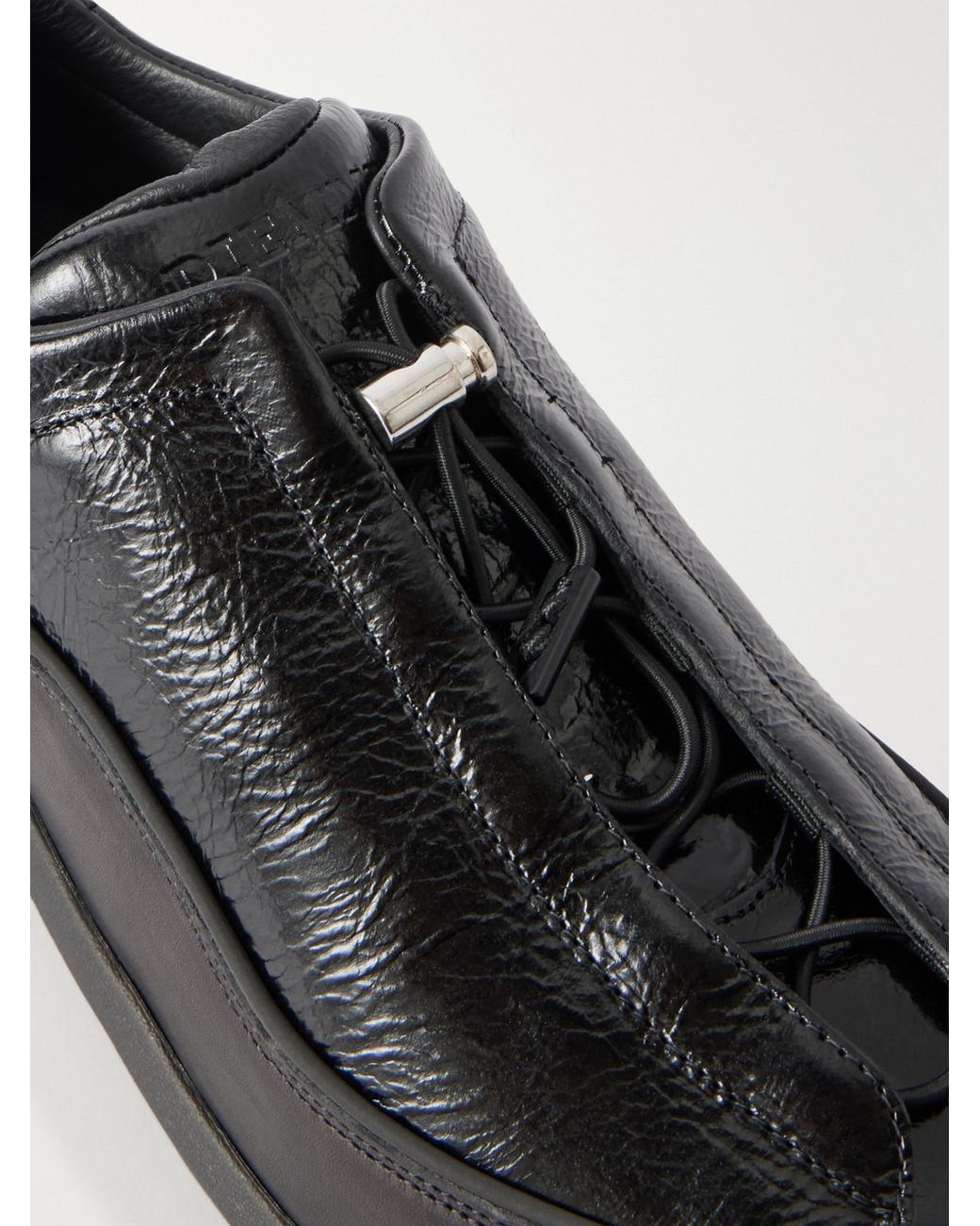 Diemme Black Licata Textured-Leather Sneakers for men