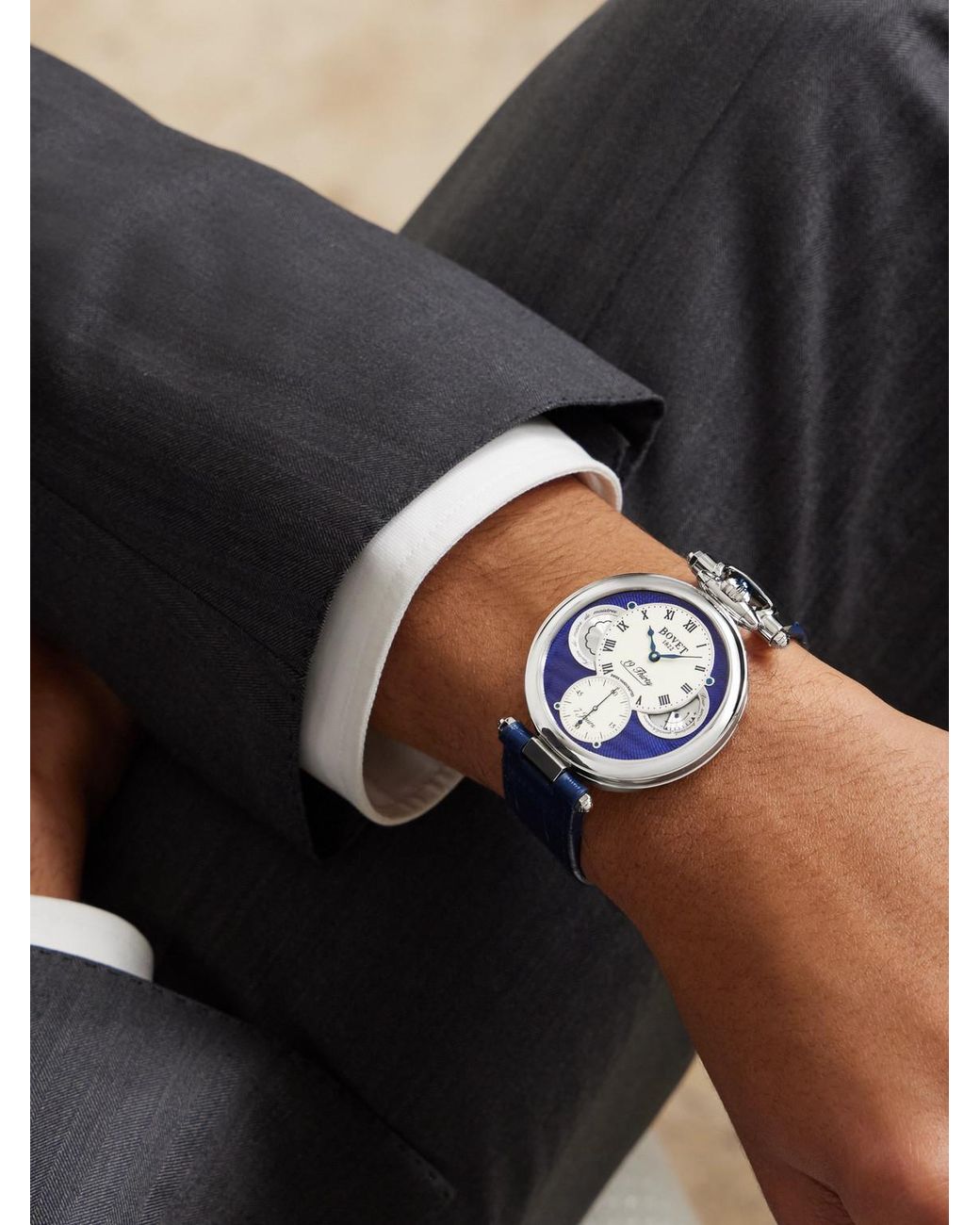 19Thirty Hand-Wound Stainless Steel Watch, Ref. Nts0104 di Bovet in Black da Uomo
