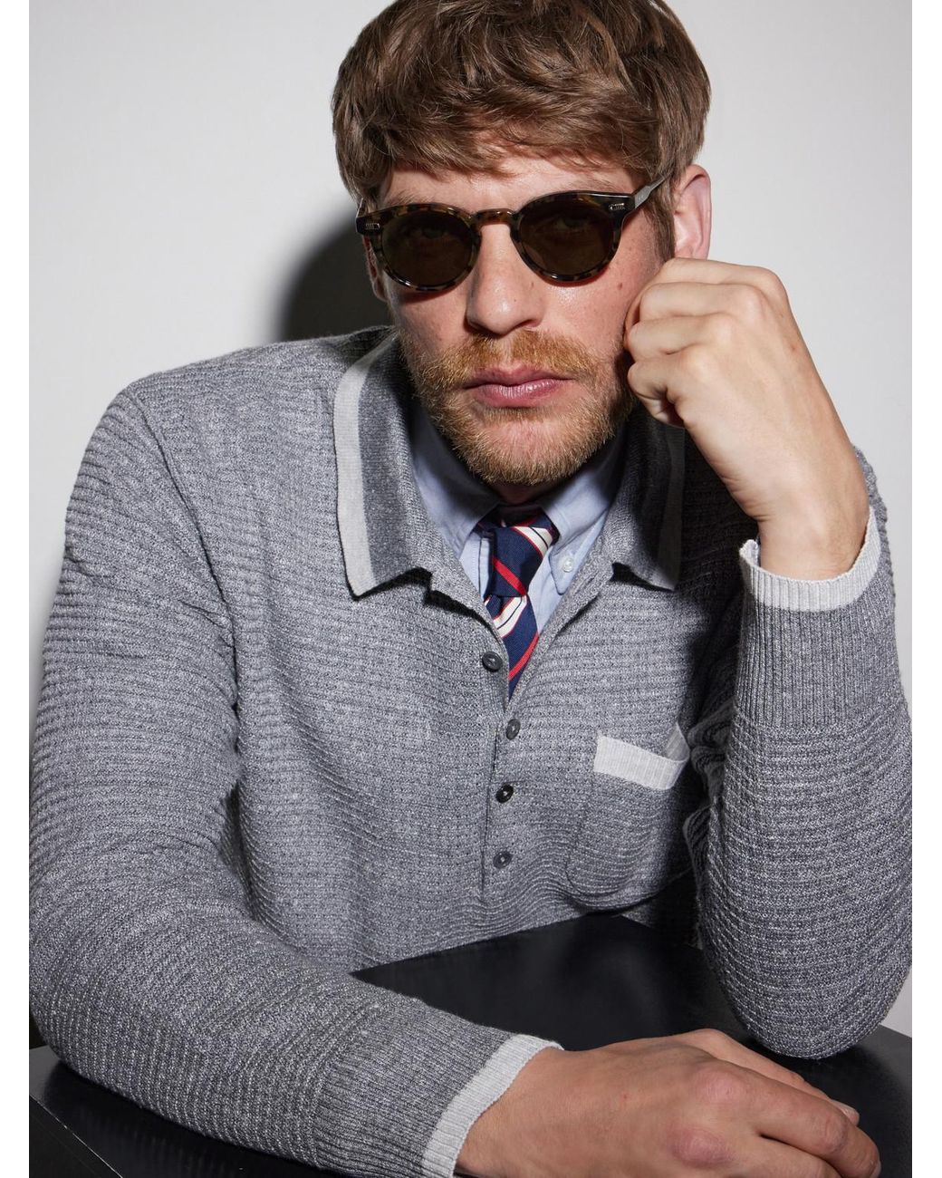 Thom Browne Brown Round-Frame Tortoiseshell Acetate Sunglasses for men