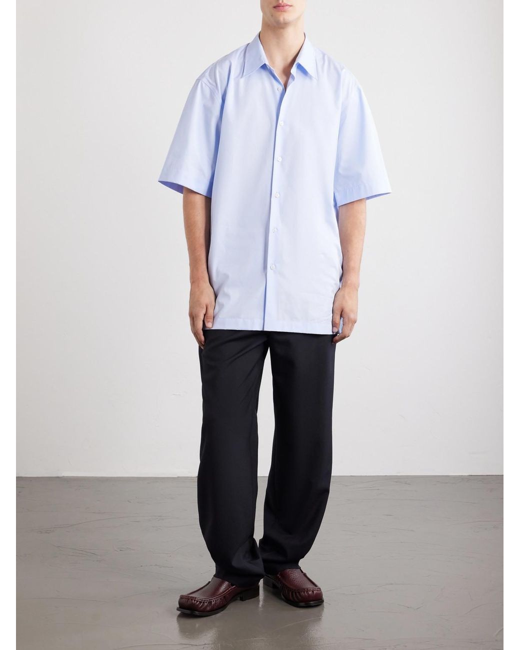 Dries Van Noten Blue Penny Straight-leg Wool Trousers for men