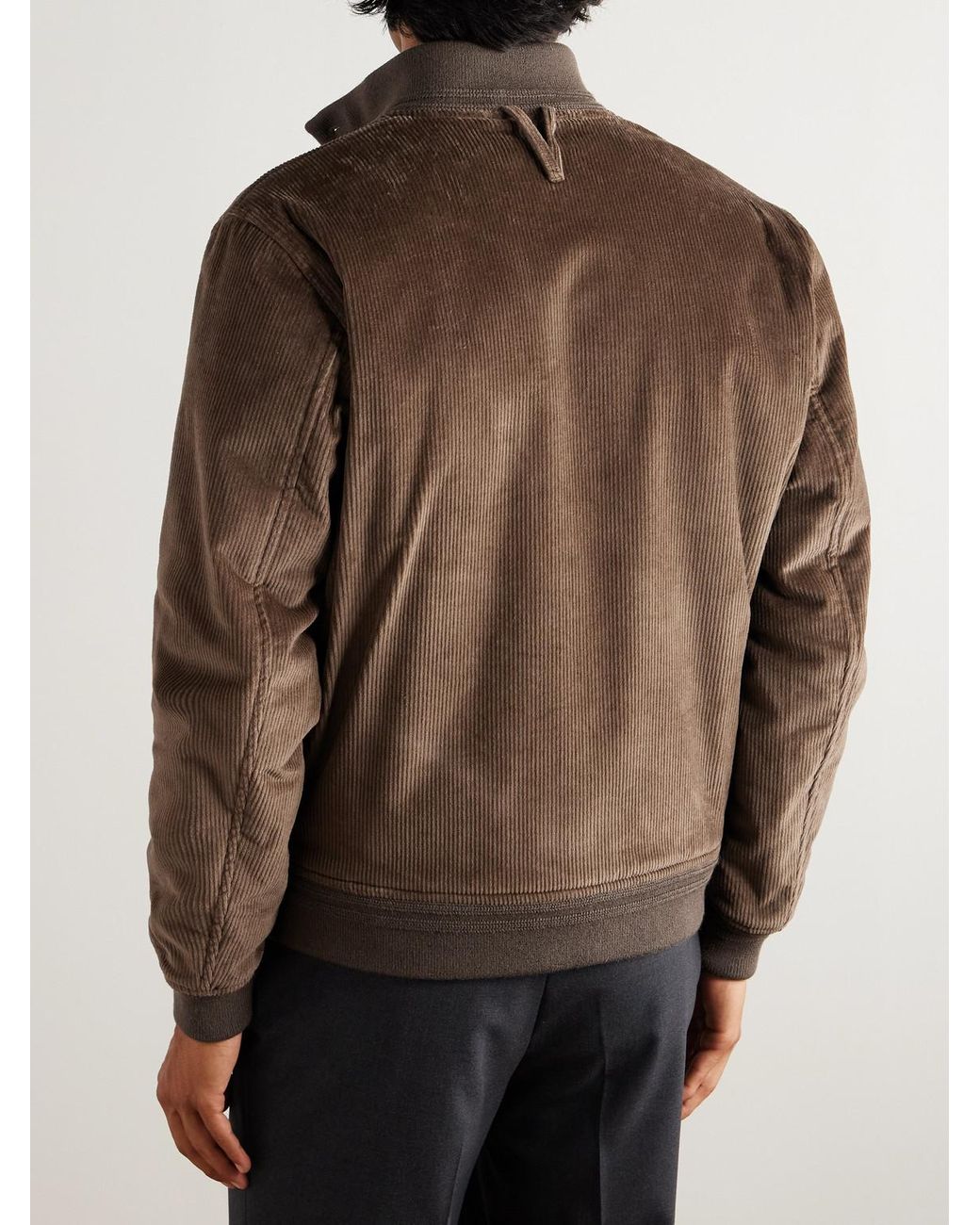 Valstar Brown Ino Cotton-Blend Corduroy Padded Jacket for men