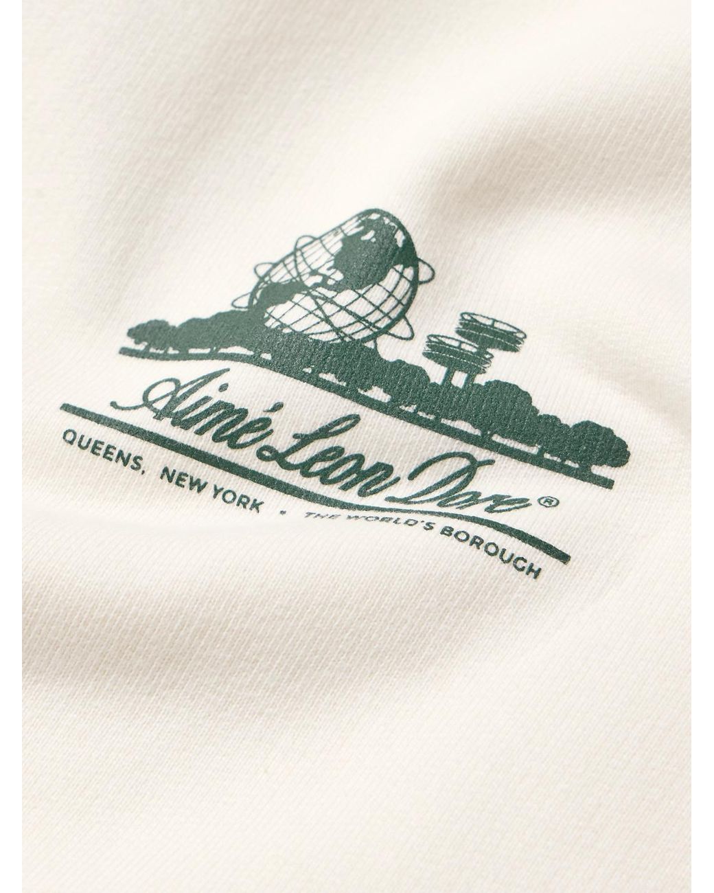 Aimé Leon Dore Natural Unisphere Logo-print Cotton-jersey Hoodie for men