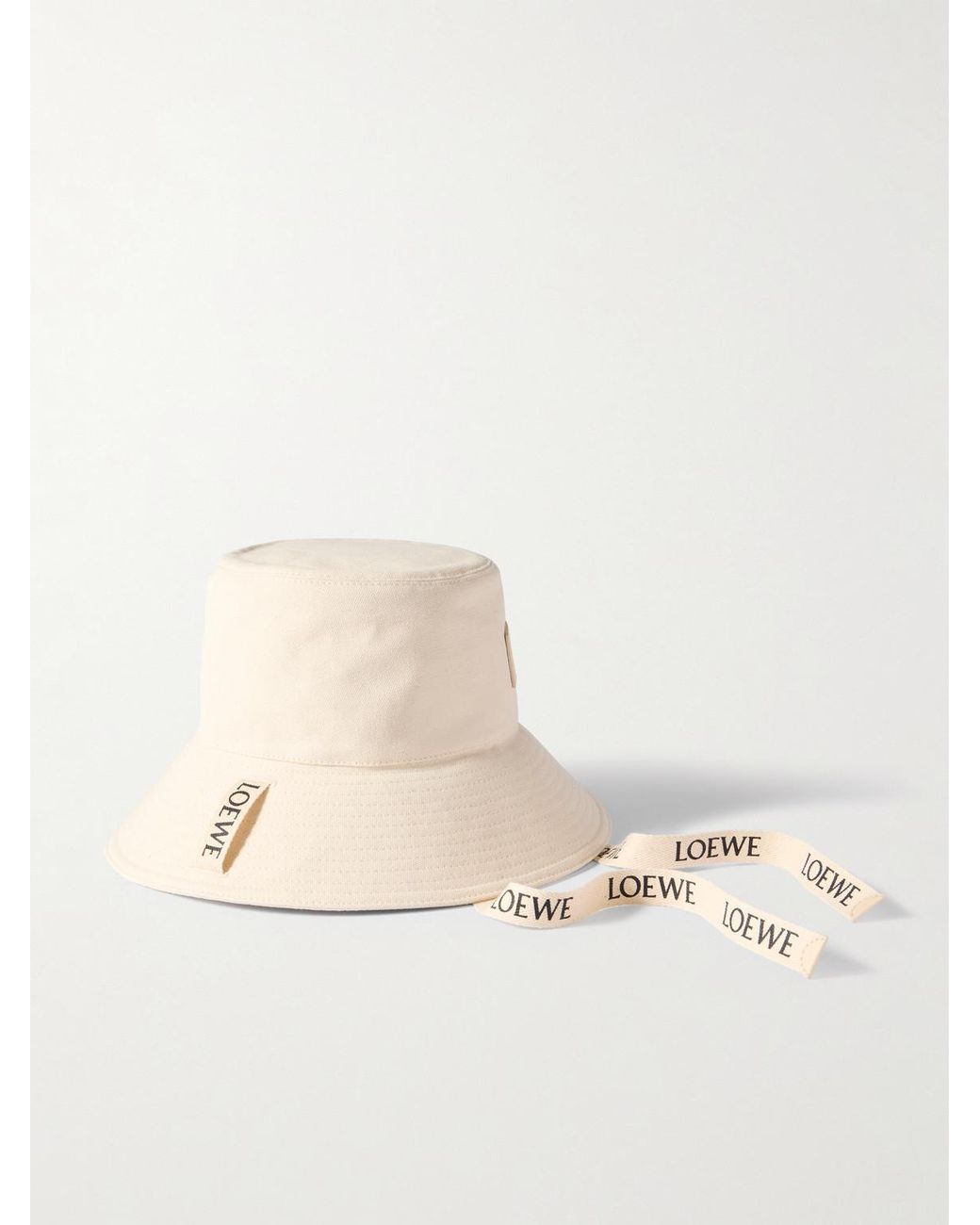 Loewe Natural Paula's Ibiza Logo-Appliquèd Cotton-Canvas Bucket Hat for men