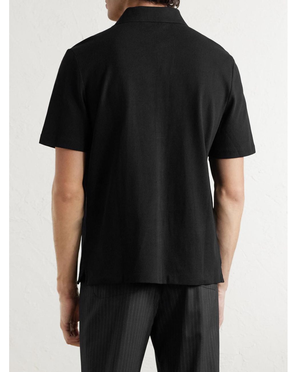 Mr P. Black Organic Cotton Shirt for men