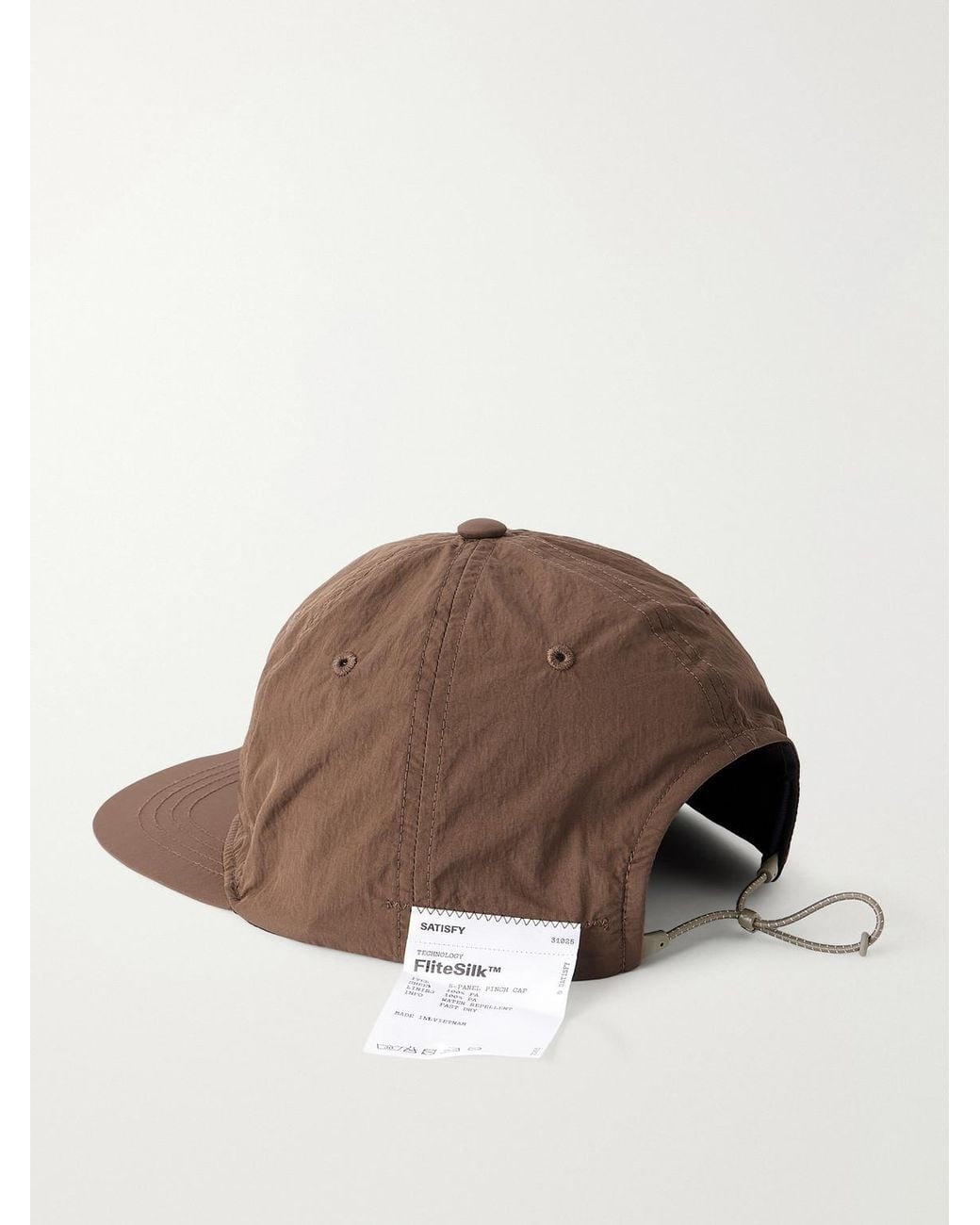 Satisfy Brown Flitesilk Logo-Embroidered Panelled Shell Cap for men