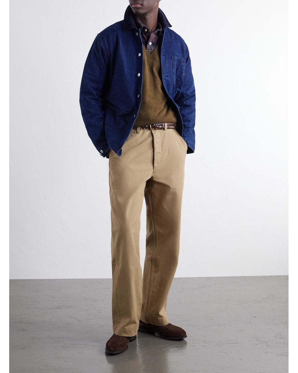 Drake's Green Wool And Alpaca-Blend Sweater for men
