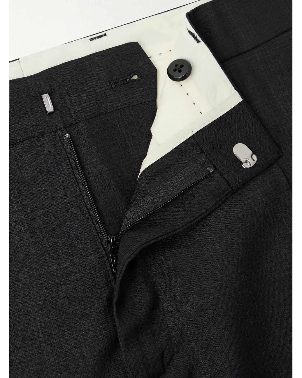 A Kind Of Guise Black Virgin Wool Tailored Wide Trousers for men
