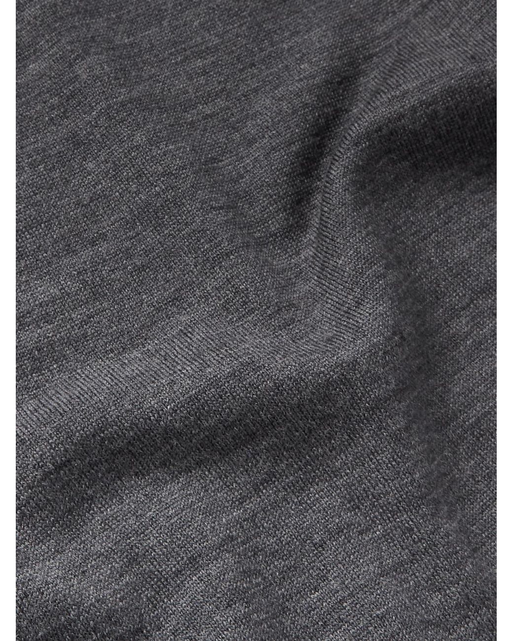 John Smedley Gray Belper Slim-fit Merino Wool Polo Shirt for men