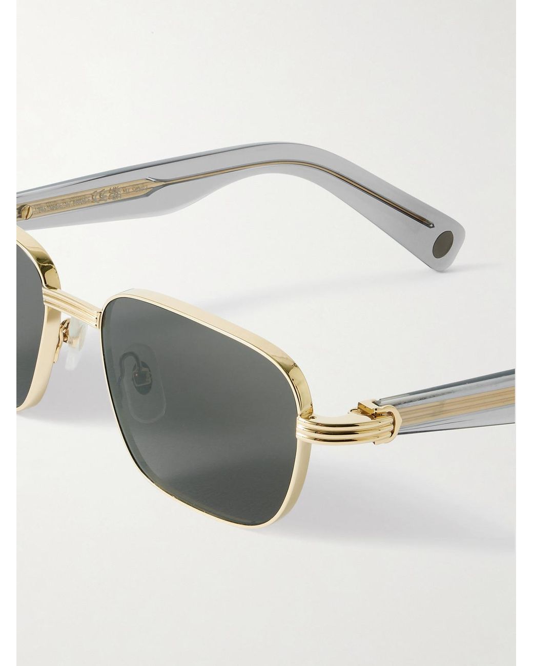 Cartier Metallic Première De Cartier D-Frame Recycled-Acetate And-Tone Metal Sunglasses for men