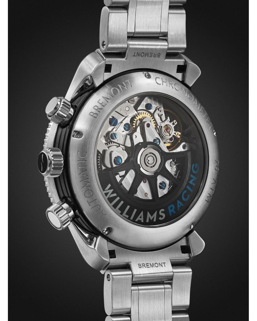 Bremont Black Williams Racing Automatic Chronograph Stainless Steel Watch, Ref. Wr-22 for men