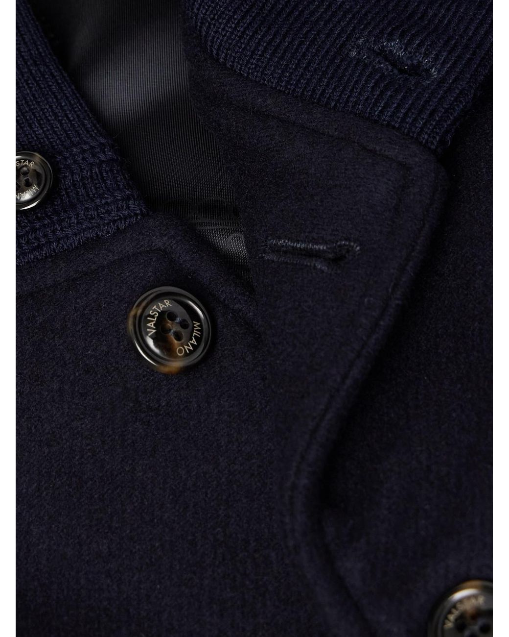 Valstar Blue Virgin Wool Bomber Jacket for men