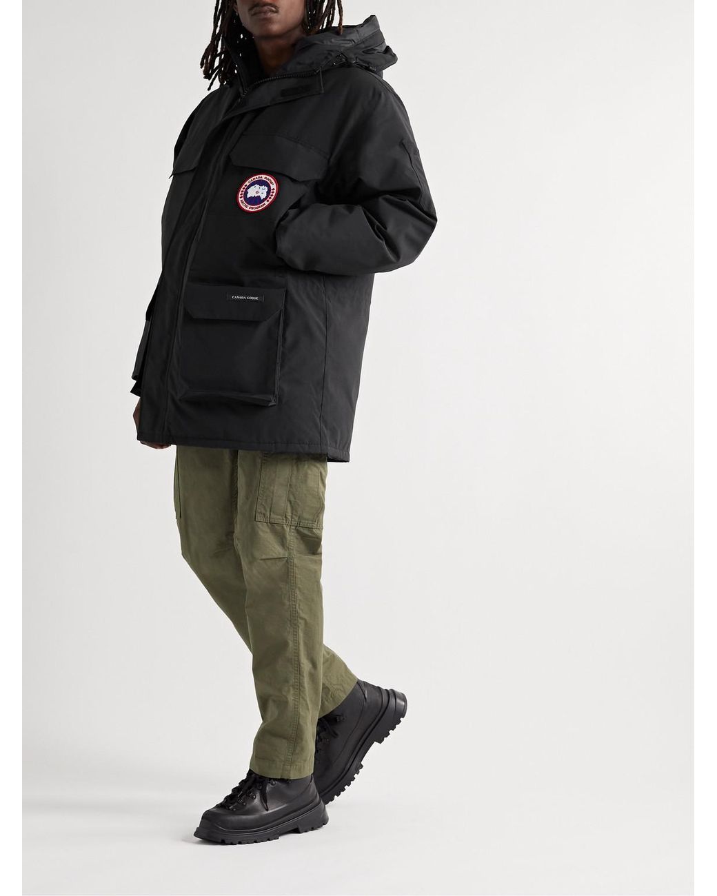 Canada Goose Black Expedition Logo-appliquéd Arctic Tech® Hooded Down Jacket for men