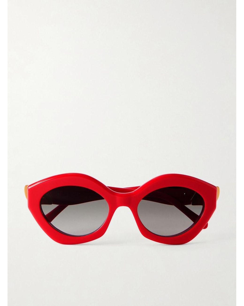 Loewe Red Coil Round-Frame Acetate Sunglasses for men