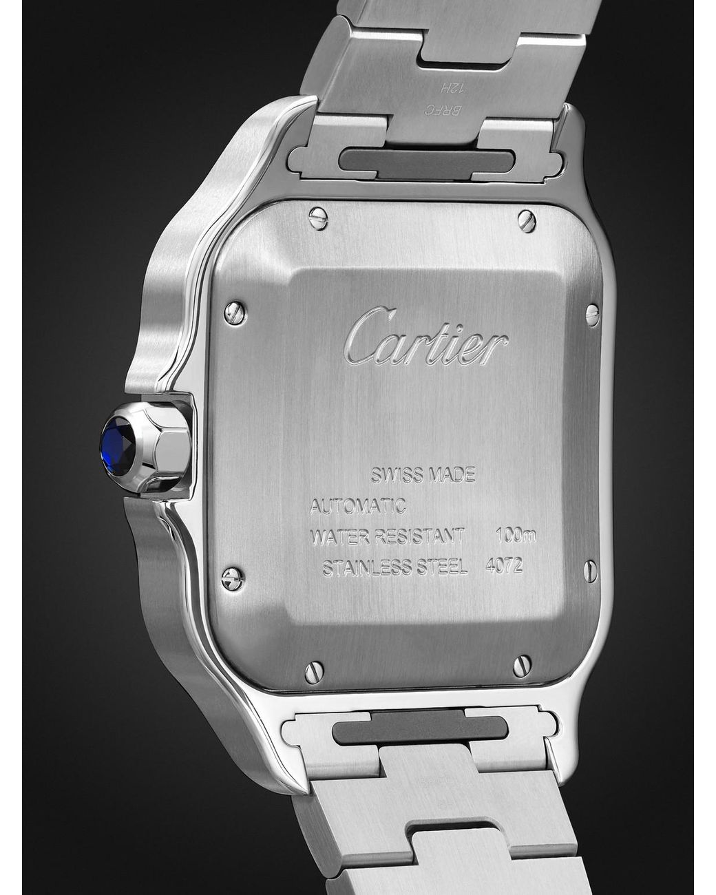 Cartier Black Santos De Automatic Interchangeable Steel Watch, Ref. Wssa0071 for men