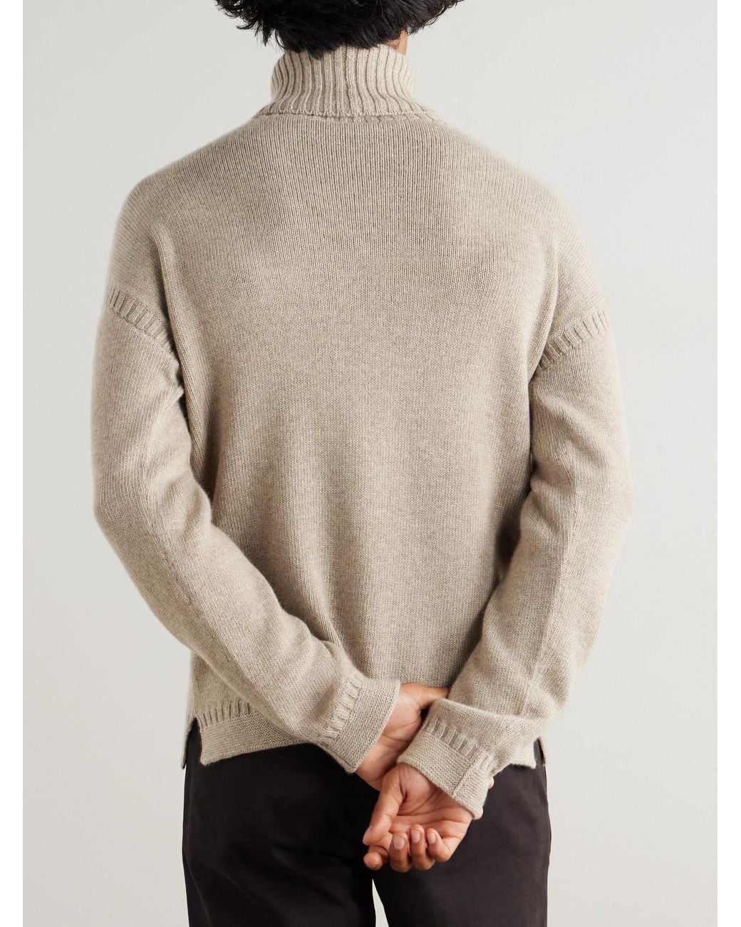 Loro Piana Natural Cashmere Rollneck Sweater for men