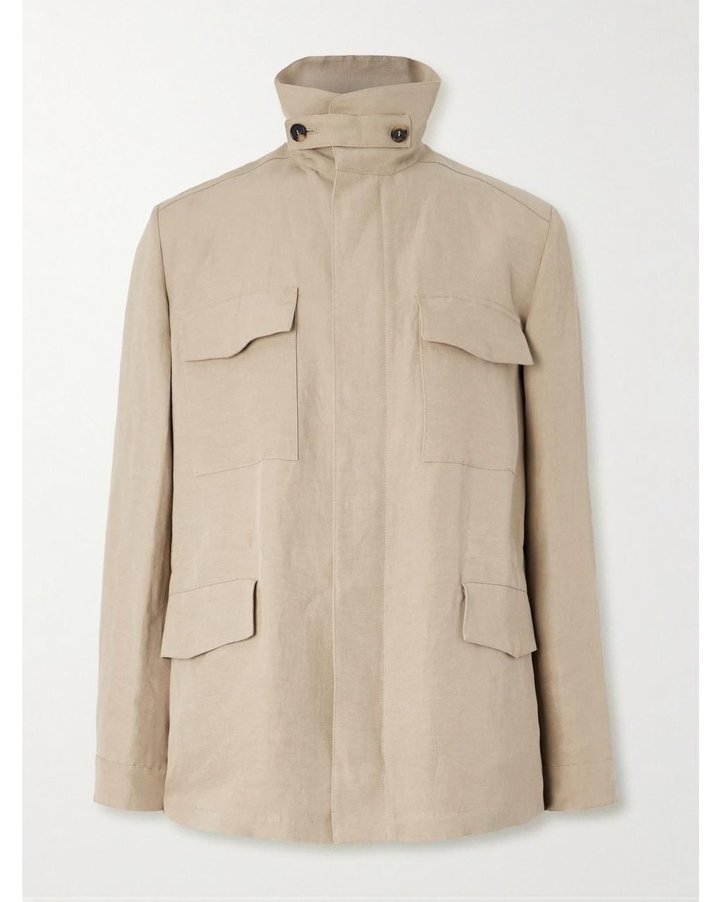 Loro Piana Natural Linen And Silk-Blend Field Jacket for men