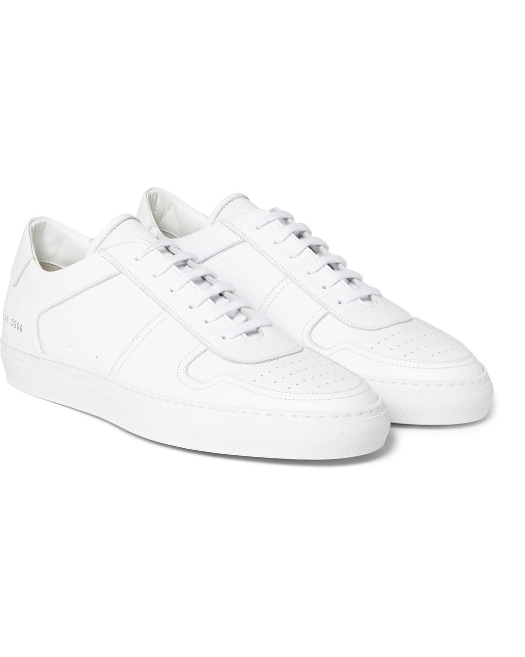 Common Projects Bball Leather Sneakers in White for Men - Lyst