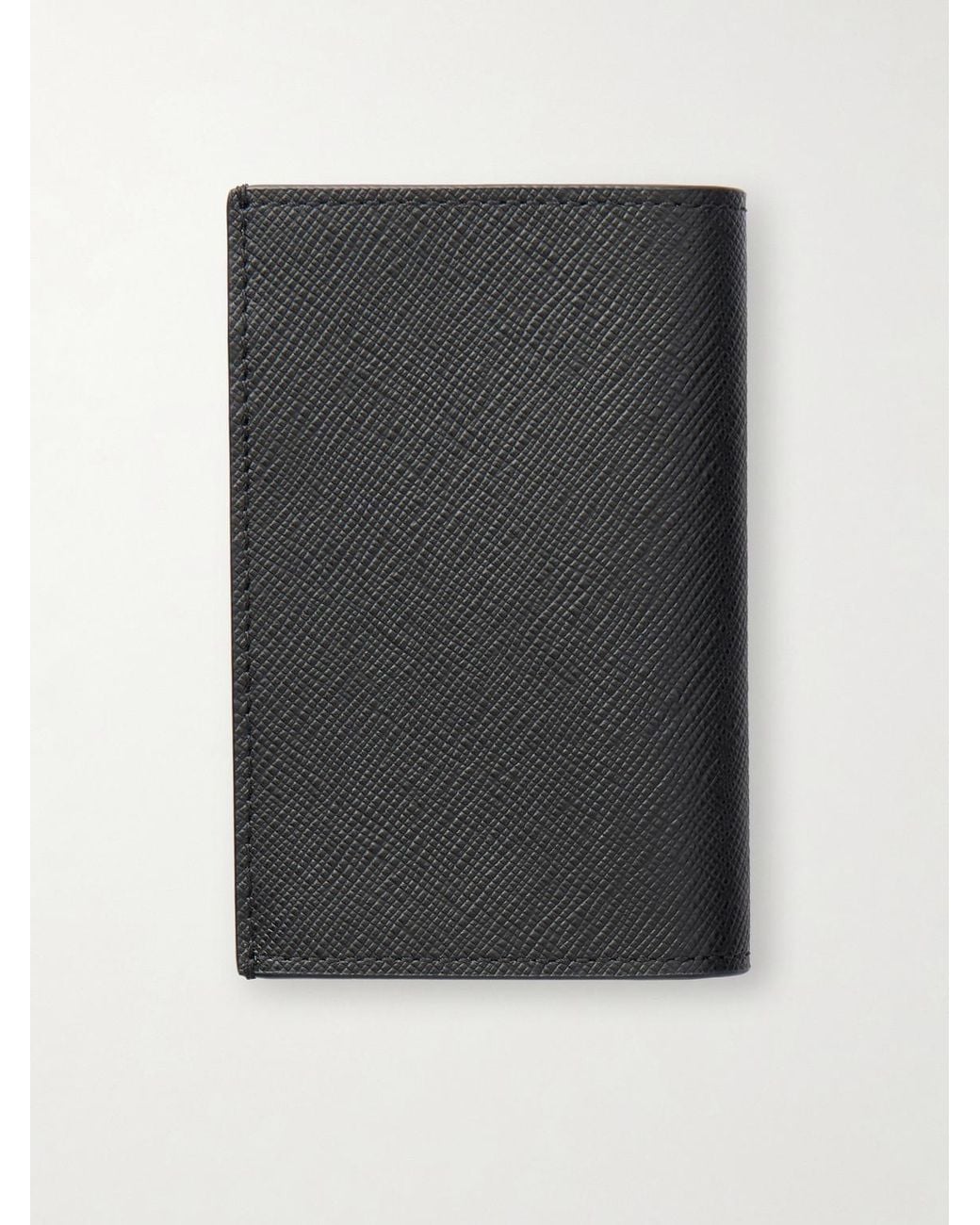 Montblanc Black Cross-Grain Leather Cardholder for men