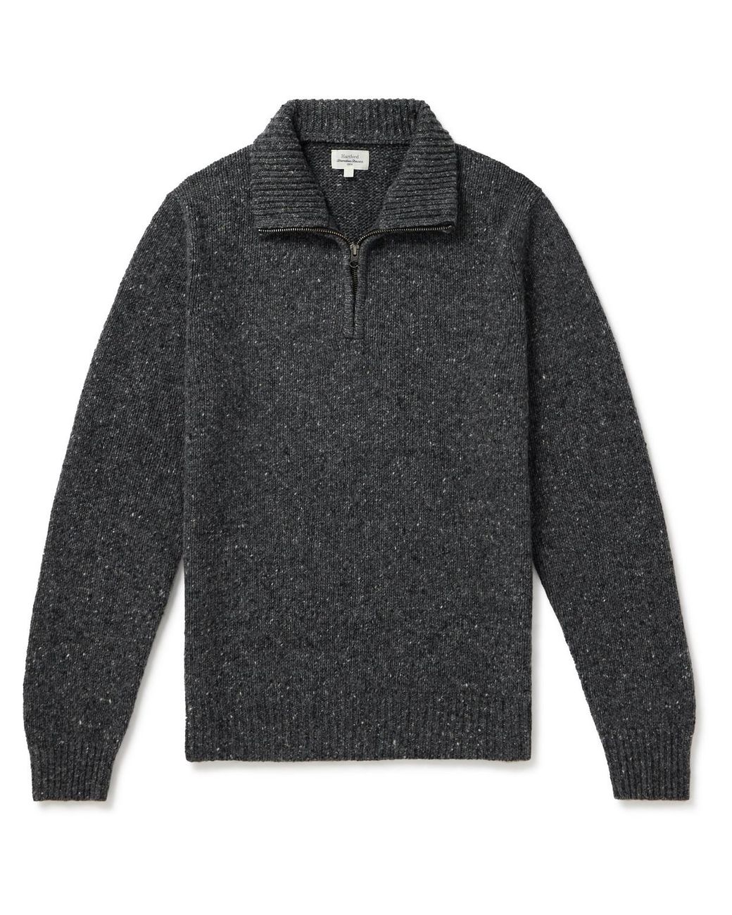 Men's Wilde Full Zip Donegal Wool Sweater