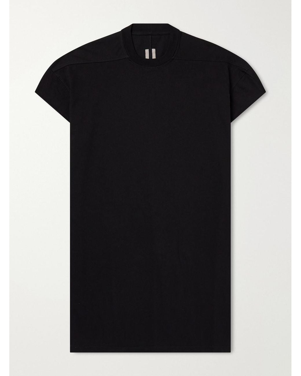 Rick Owens Black Cotton-Jersey T-Shirt for men