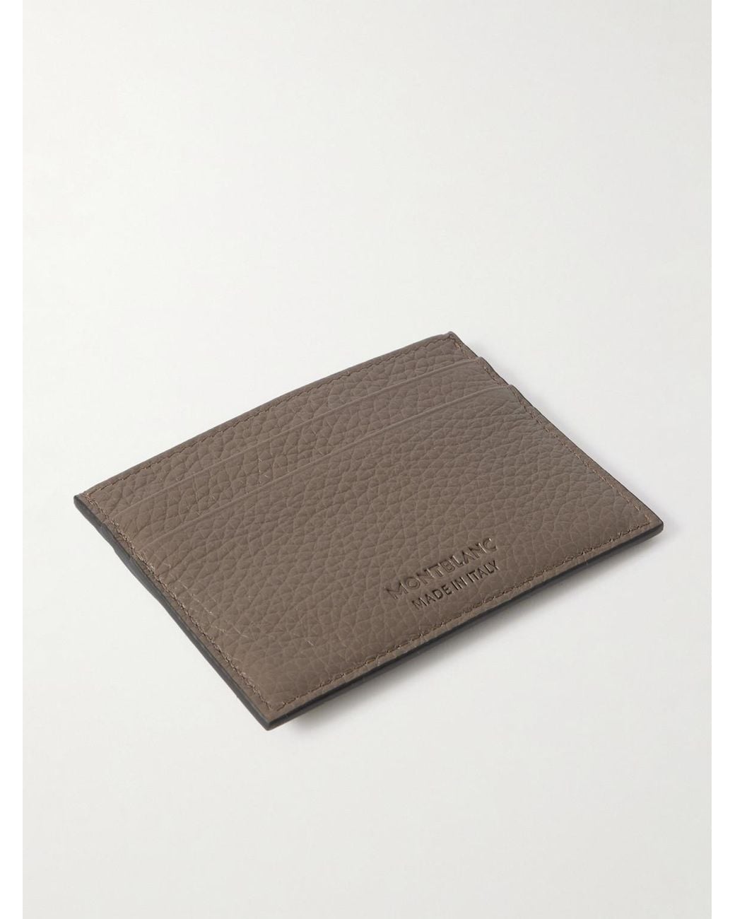Montblanc Gray Full-Grain Leather Cardholder for men