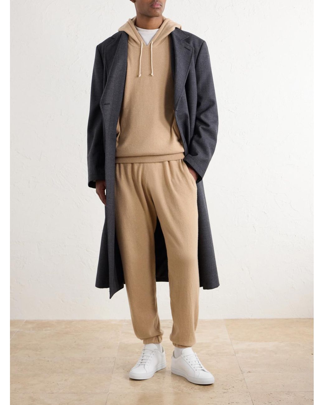 Ghiaia Natural Tapered Cashmere Sweatpants for men