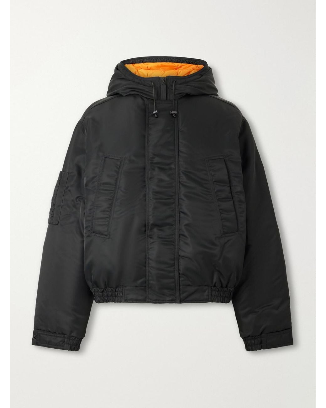 Canada Goose Black Windrow Twill Hooded Down Bomber Jacket for men