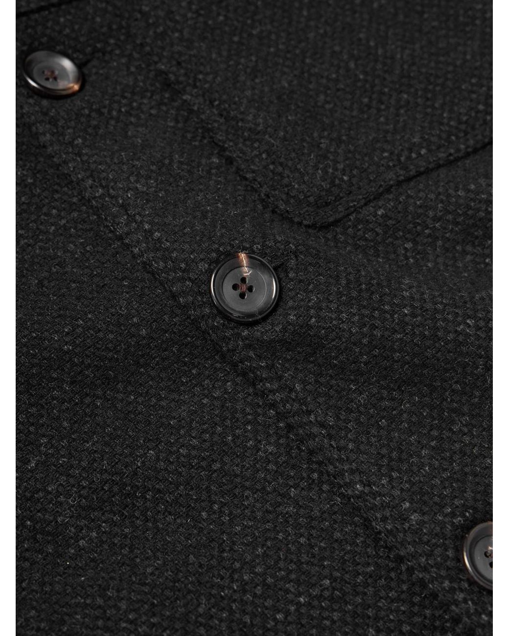 Oliver Spencer Black Buffalo Wool-Blend Jacket for men