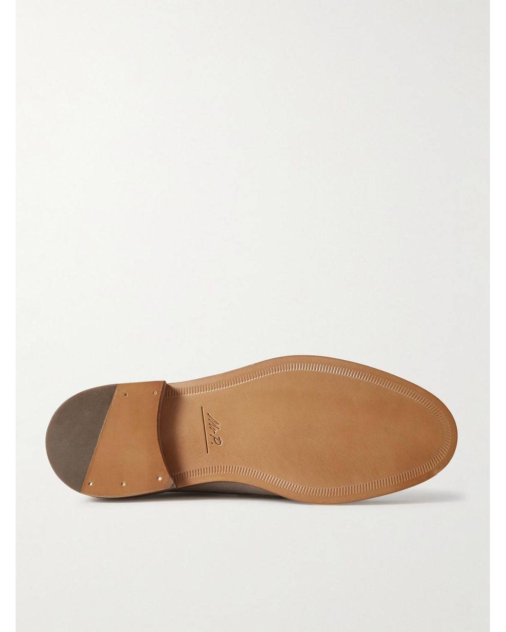 Mr P. Natural Scott Suede Penny Loafers for men