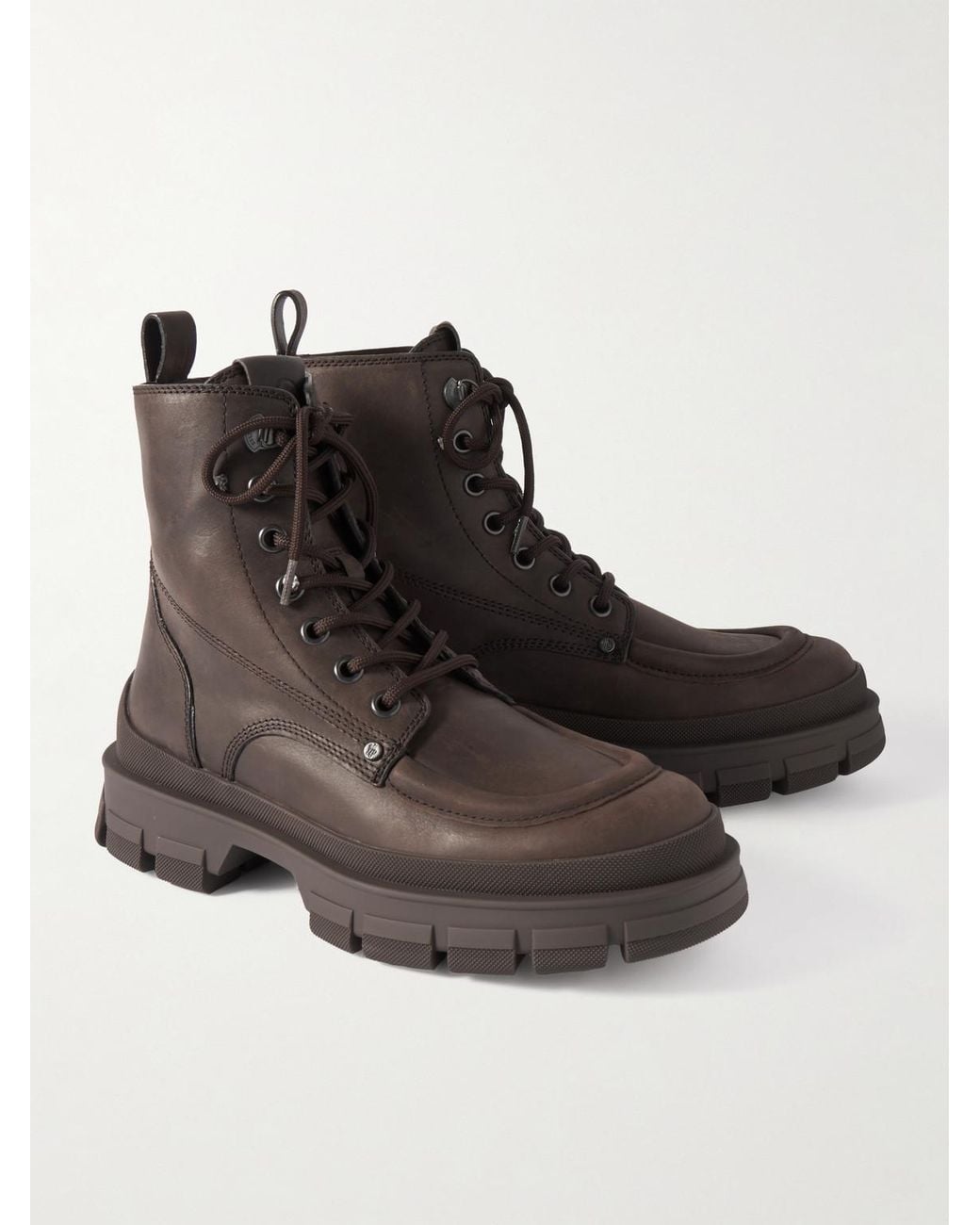 Moncler Black Hevea City Leather Boots for men