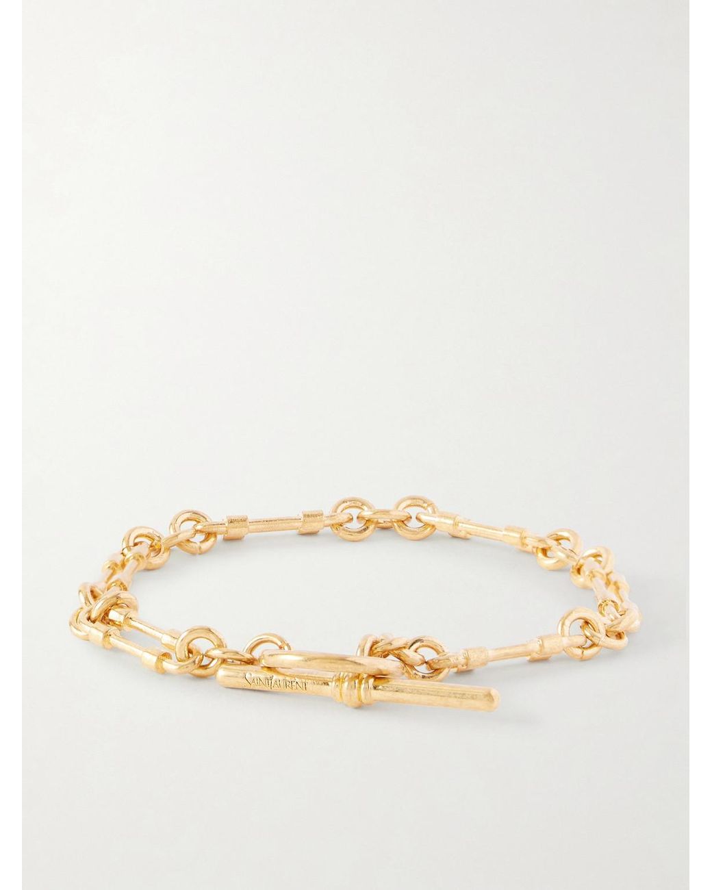 Saint Laurent Natural Tone Bracelet for men