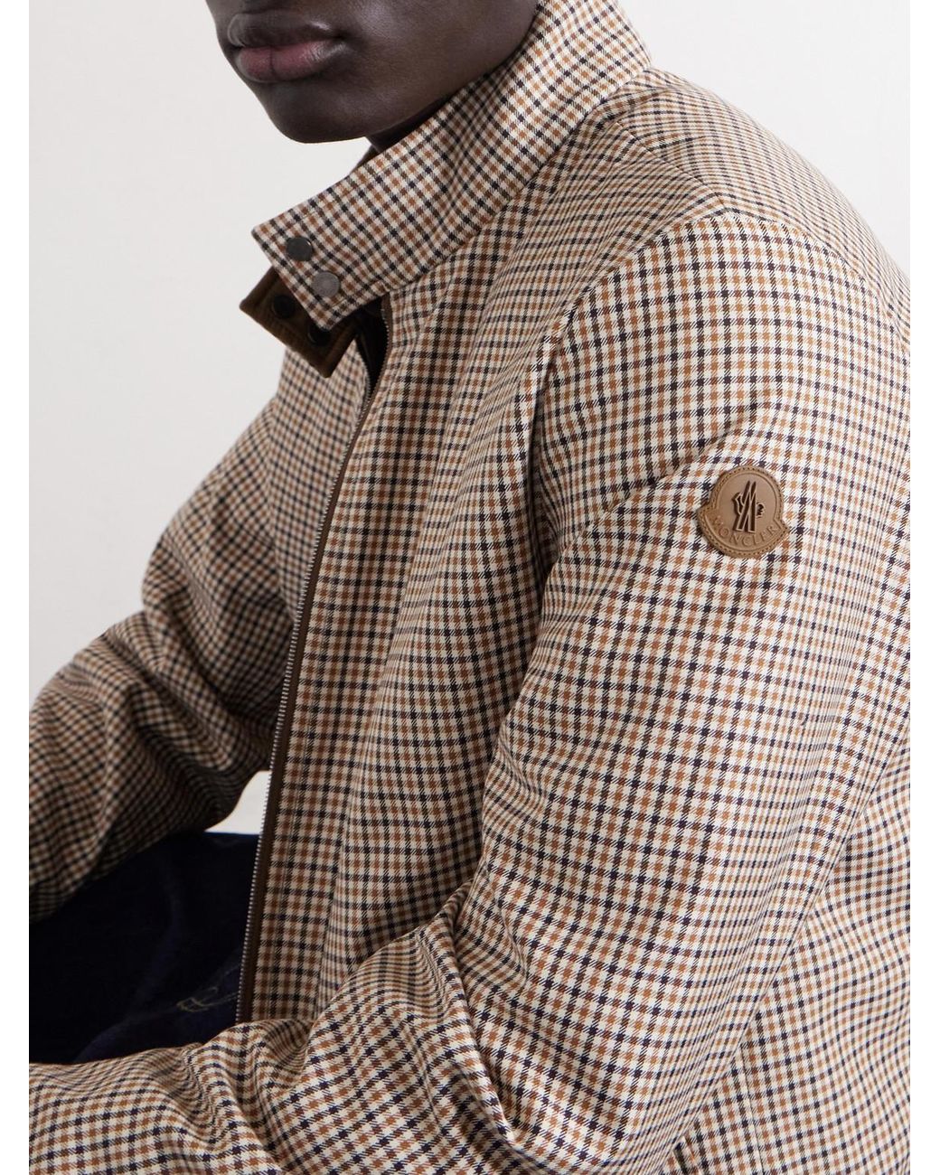 Moncler Natural Almogordo Reversible Checked Shell Down Jacket for men