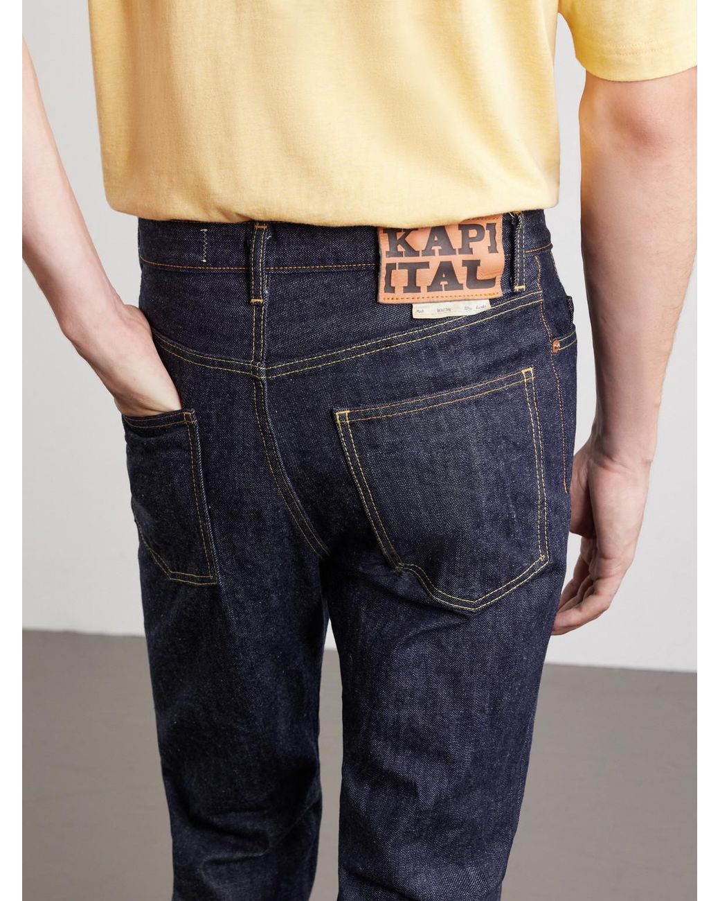 Kapital Blue Okabello Straight-Leg Flared Jeans for men