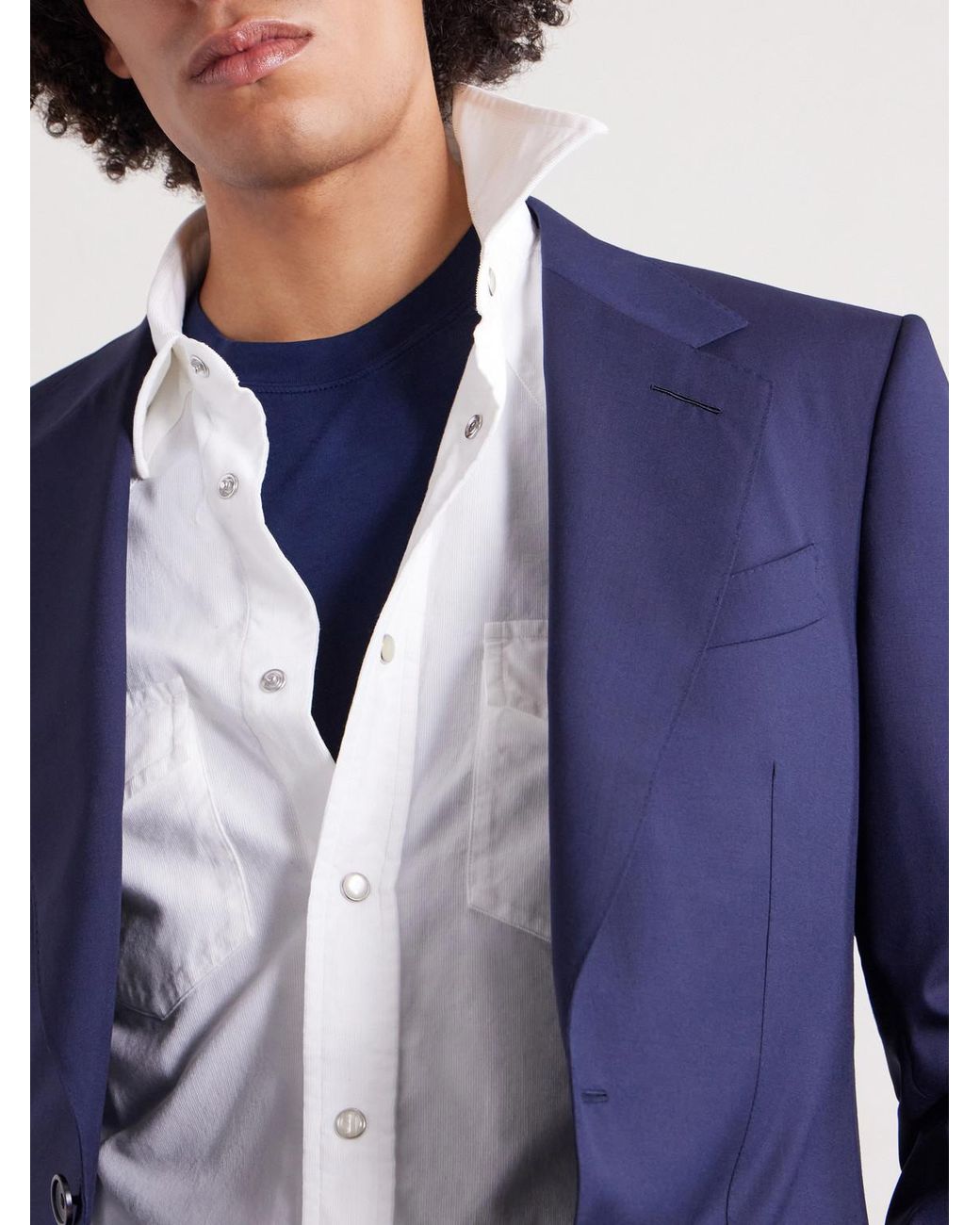 Tom Ford White Cotton-Corduroy Shirt for men