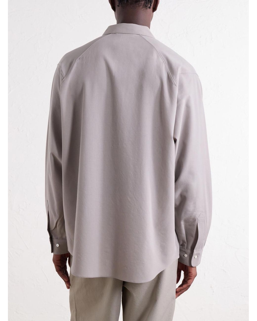 Goldwin White Wool-Fresco Shirt for men
