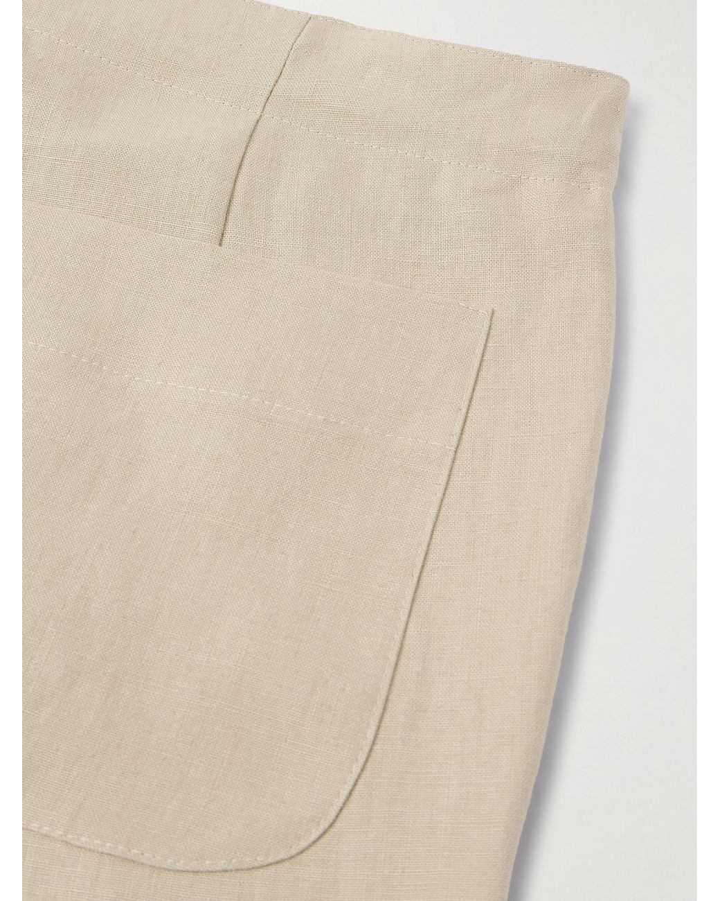 STÒFFA Natural Straight-Leg Linen-Twill Drawstring Trousers for men