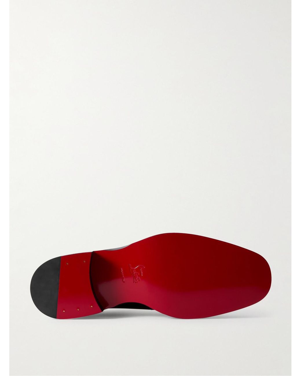 Christian Louboutin Black Cocoriclou Studded Leather Derby Shoes for men